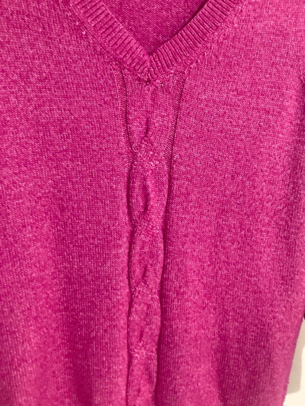 V Neck Sweater Pink Long Sleeve 22/24 Poly/Viscose/Nylon Lane Bryant Cozy - Picture 3 of 8